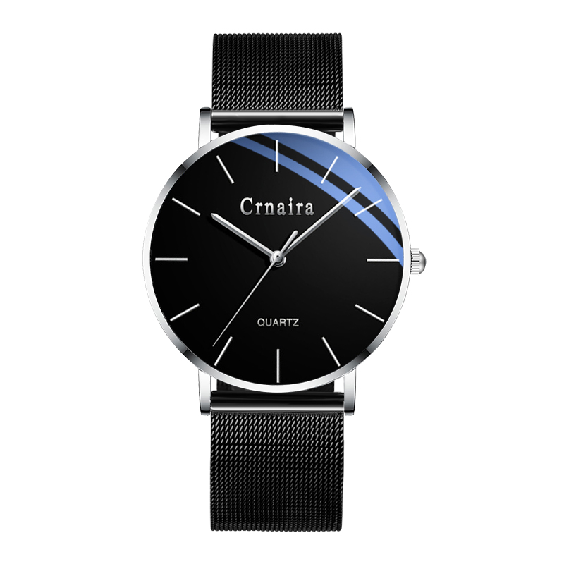 Наручные часы в деловом стиле минималистичный стиль Montre-bracelet роскошные классические кварцевые часы из нержавеющей стали Reloj CRNAIRA C3079