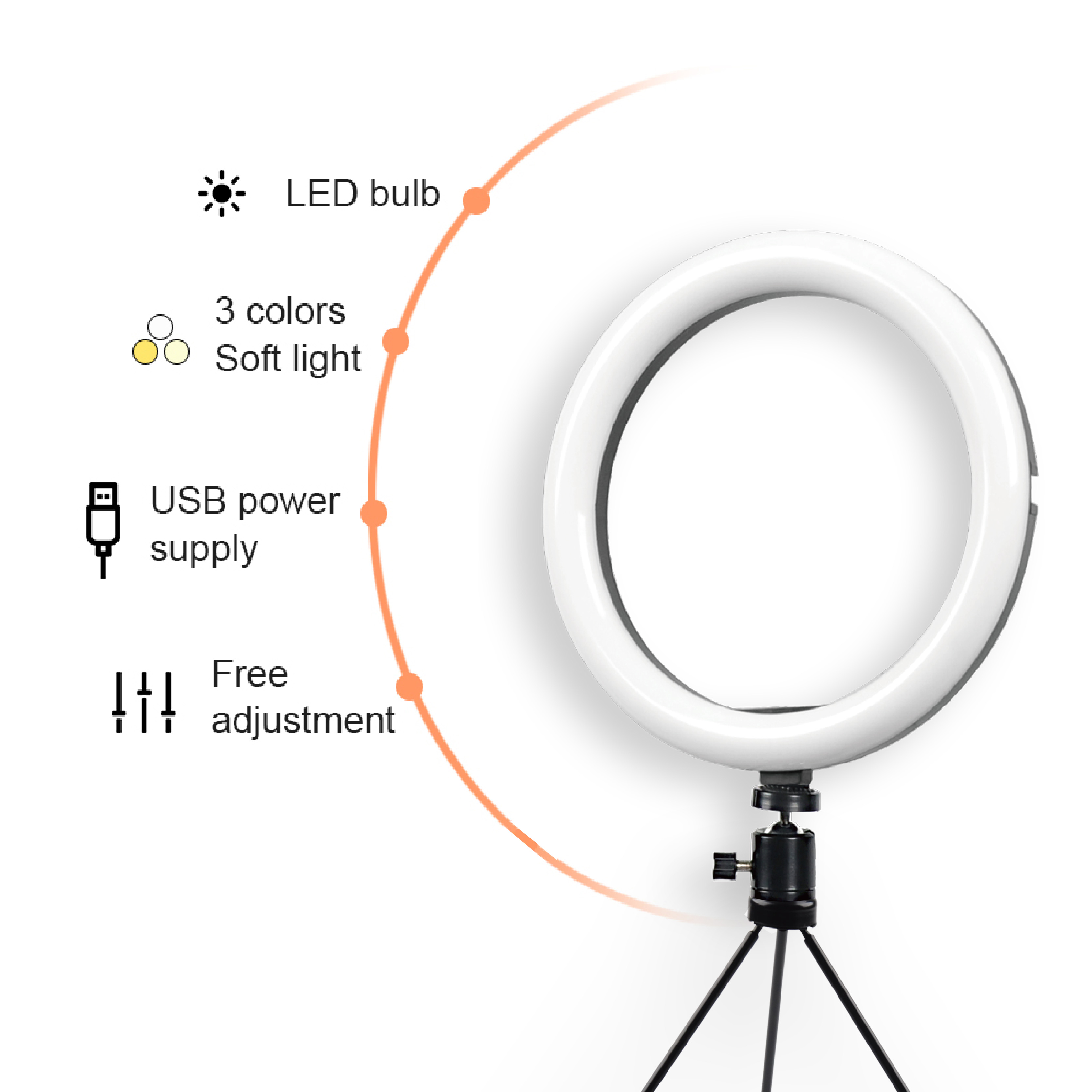 10-дюймовый телефон selfie ring light make up ringlight комплект с удаленный контроль для youtube