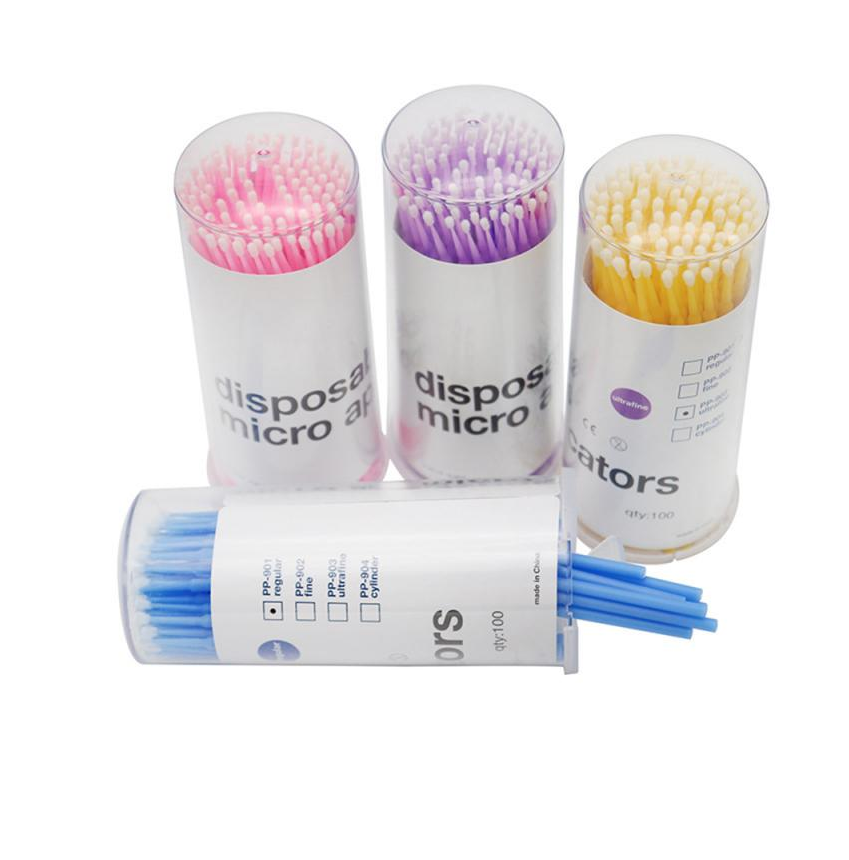 100 шт./кор. Одноразовые ресниц кисти тампон microbrushes наращивания ресниц Инструменты отдельные ресницы снятия инструменты аппликаторы