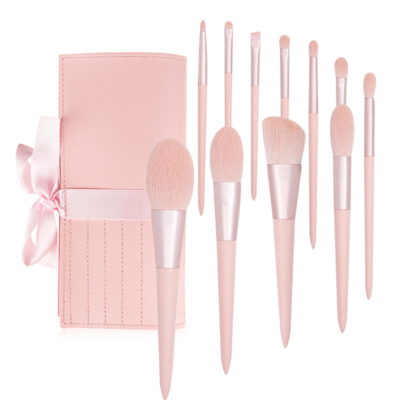 Factory direct sales high quality 11pcs makeup brushes and makeup brush bag