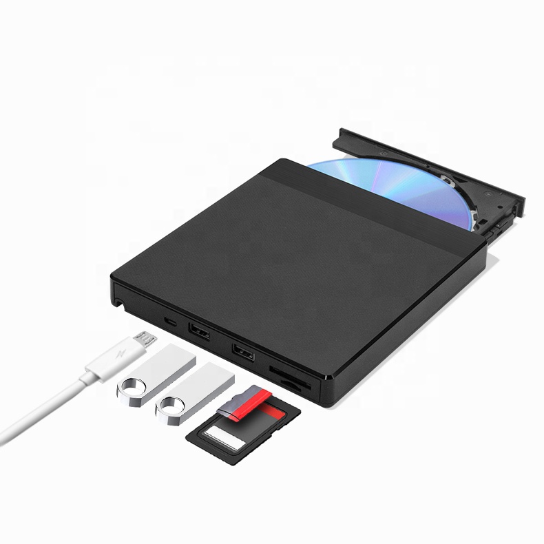4 в 1 Внешний usb 3,0 концентратор cd dvd привод со слотом для SD TF карты для ноутбука Mac