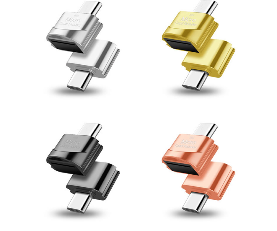 Адаптер Otg Reader 3,0 с подвесной цепью Type-C к Usb 3,0 Type-C Usb для мобильного устройства чтения кредитных карт
