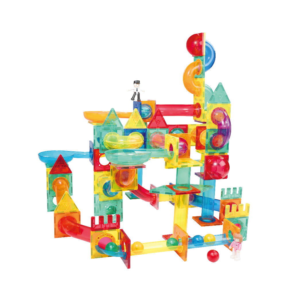 146 шт. Marble Run «строительные блоки, магнитные игрушки для малышей 3D прозрачный магниты стволовых игрушка для детей магнитные плитки KBKG-146