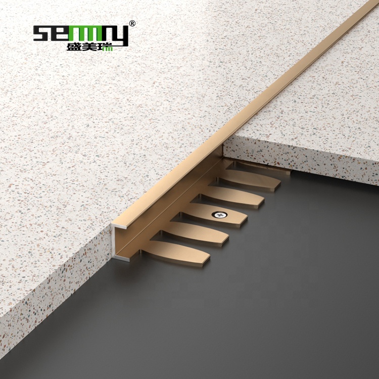Free Sample OEM LOGO aluminum Tile Trim Flooring Aluminium Edge Trim Aluminum Bendable Metal Strips