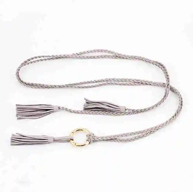 Wholesale new decorative female fine twist rope dress summer wild waist chain Hand-woven tassel belt thin