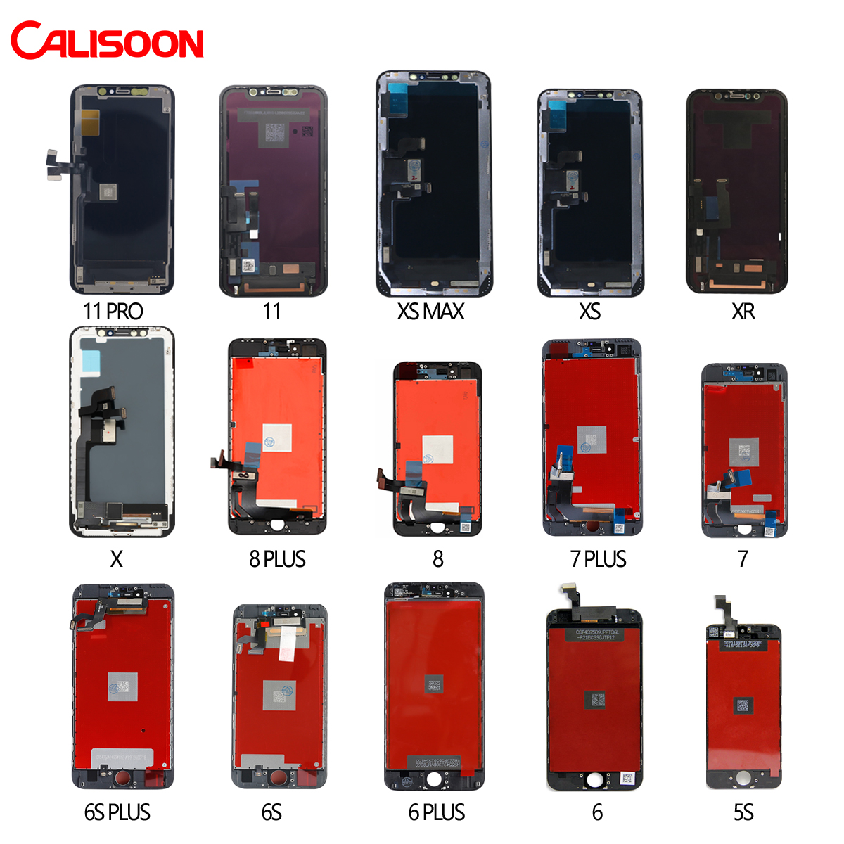 Calisoon цены по прейскуранту завода-изготовителя ЖК-дисплей для мобильного телефона для IPhone 5s 6, 6s, 7, 8 plus x xr xs 11 pro max 12 дисплей с сенсорным экраном дигитайзер