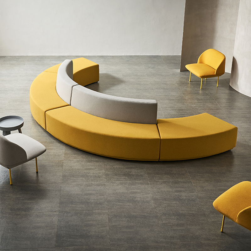 Office Furniture Modern Design Public Library Sofa Set Curved Modular Waiting Area Modern Sofa