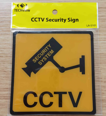 Custom Wholesale CCTV Plastic Custom Reflective Octagon Surveillance Security Warning Sign