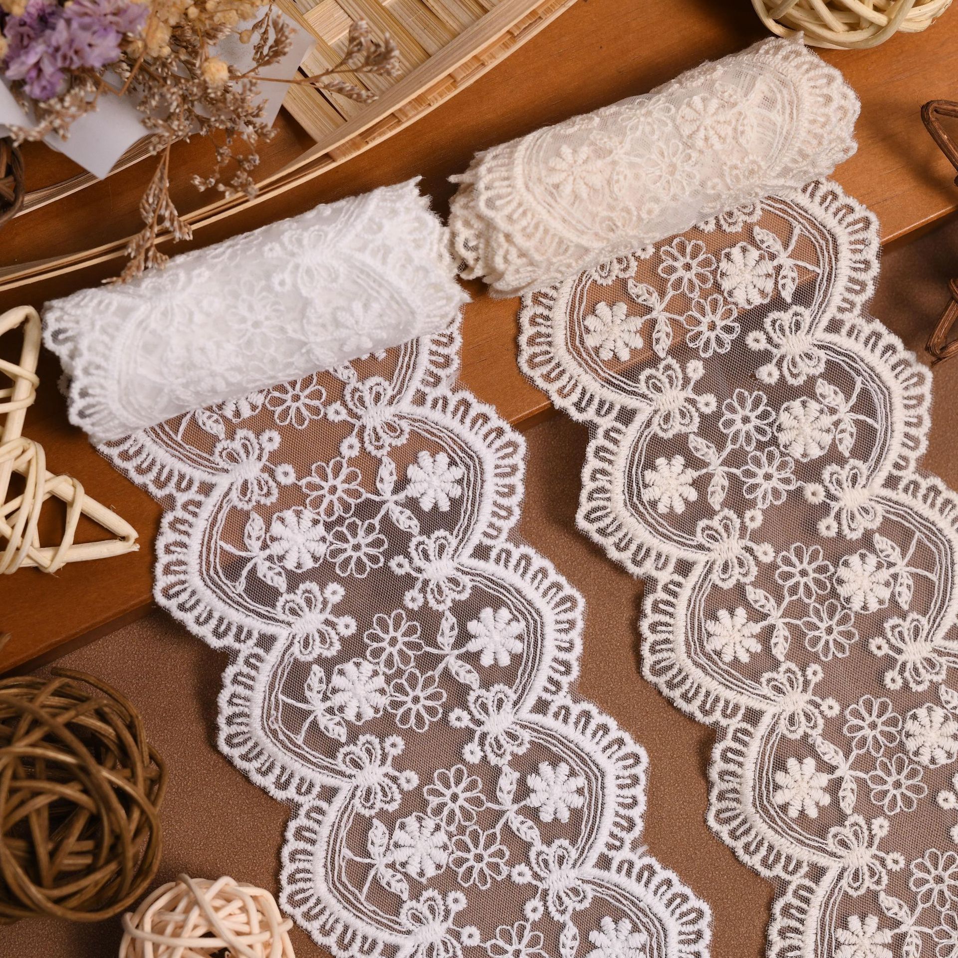 Water Soluble Lace Mesh Embroidery Width Trimming Home Soft Accessories for Women Lace Trim and Lace Accessories