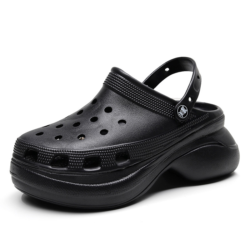 2021 Summer Couple Rubber Injection EVA Hole Round Head Cover Toe Garden Slope with Sandals and Slippers for Men and Women