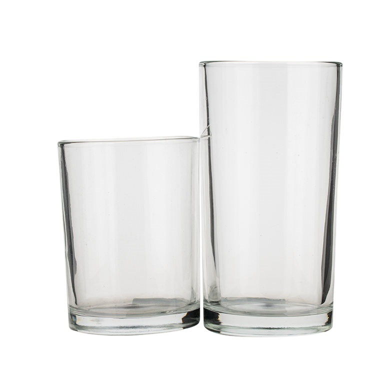 UPC brand round eco friendly clear candle glass jar with lid