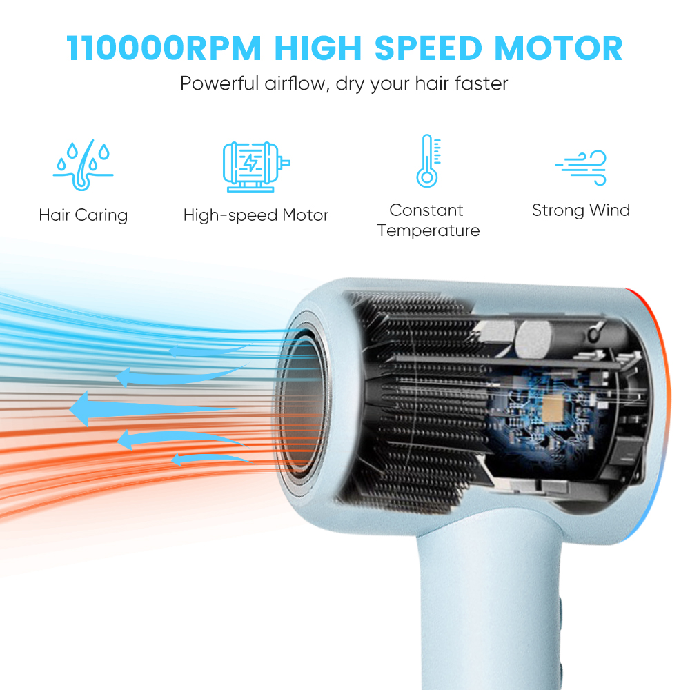 Hot Seller Hairdryers Mini Portable Wall Mounted Hair Dryer Machine Travel Negative Ion High Speed Hair Dryer Professional Salon