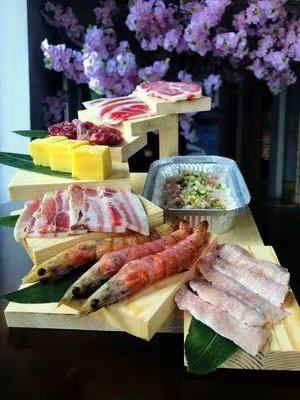 Wholesale Wooden Sushi Tray Serving Plate for Japanese Food Restaurant