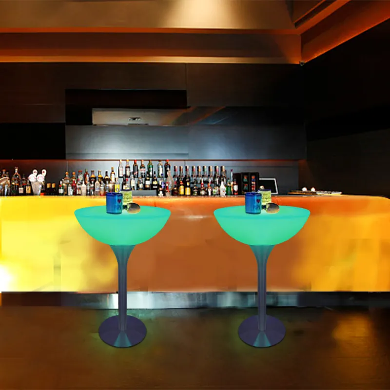 New product Waterproof IP65 LED furniture bar plastic led cocktail table