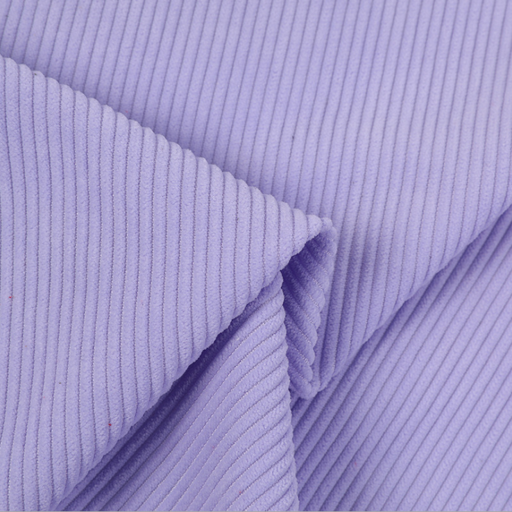 Pure polyester 8 stripe non-stretch corduroy fabric autumn and winter garment