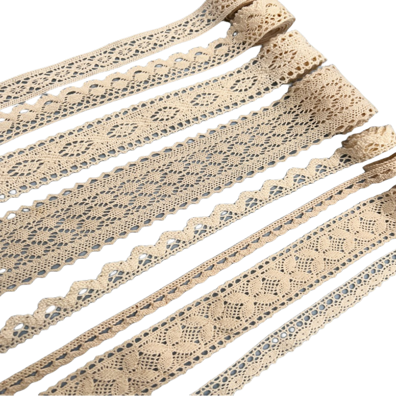 Spot All Cotton Machine Woven French Elegant Lace Clothing Accessories, Jackets, Shirts, Knitted Shoes and Socks Accessories