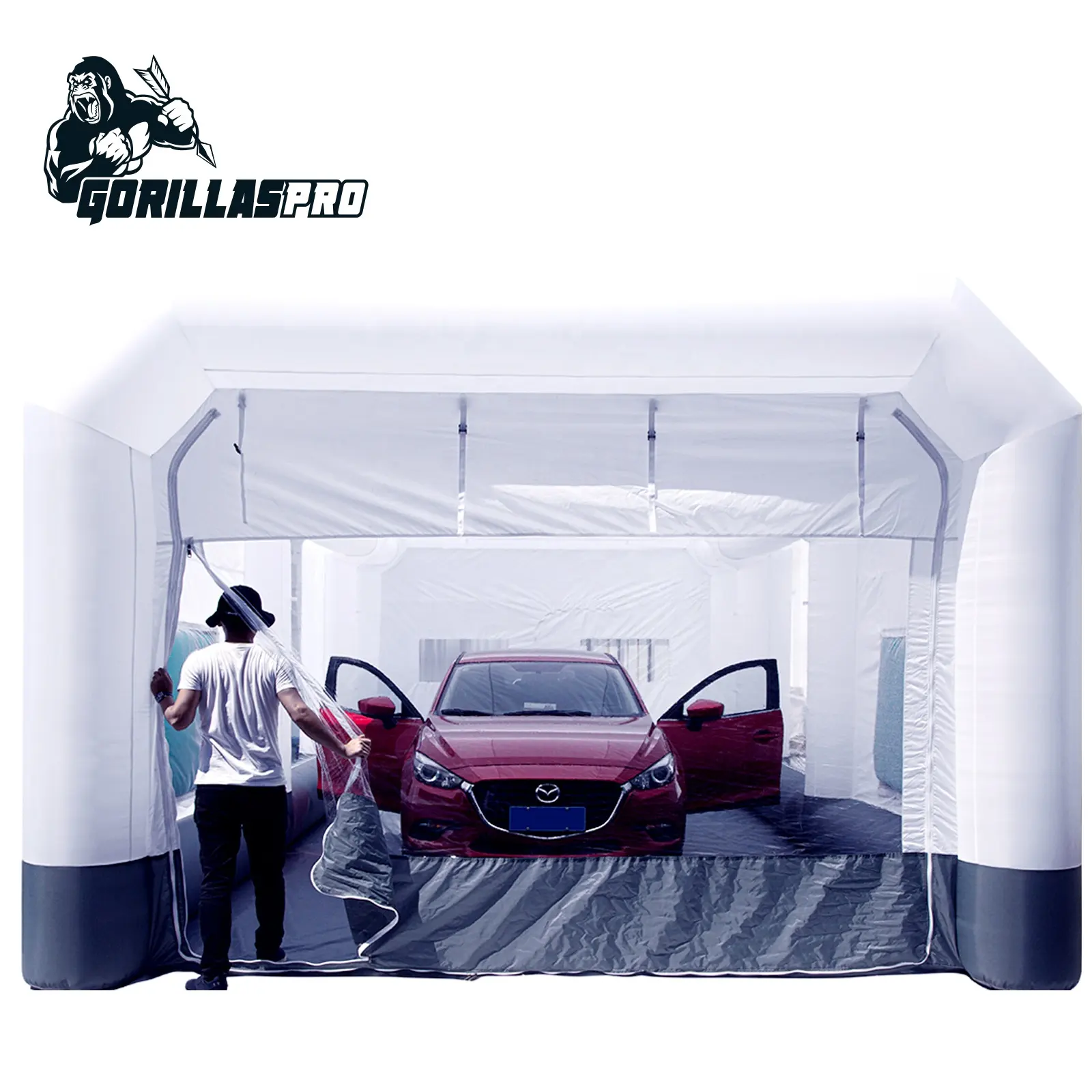 GORILLASPRO большой размер 8 м портативный автомобиль гараж надувная покрасочная камера покраска автомобиля