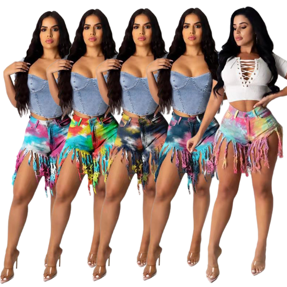 Jean Shorts for Women High Waisted Distressed Frayed Raw Hem Ripped Denim Hot Shorts