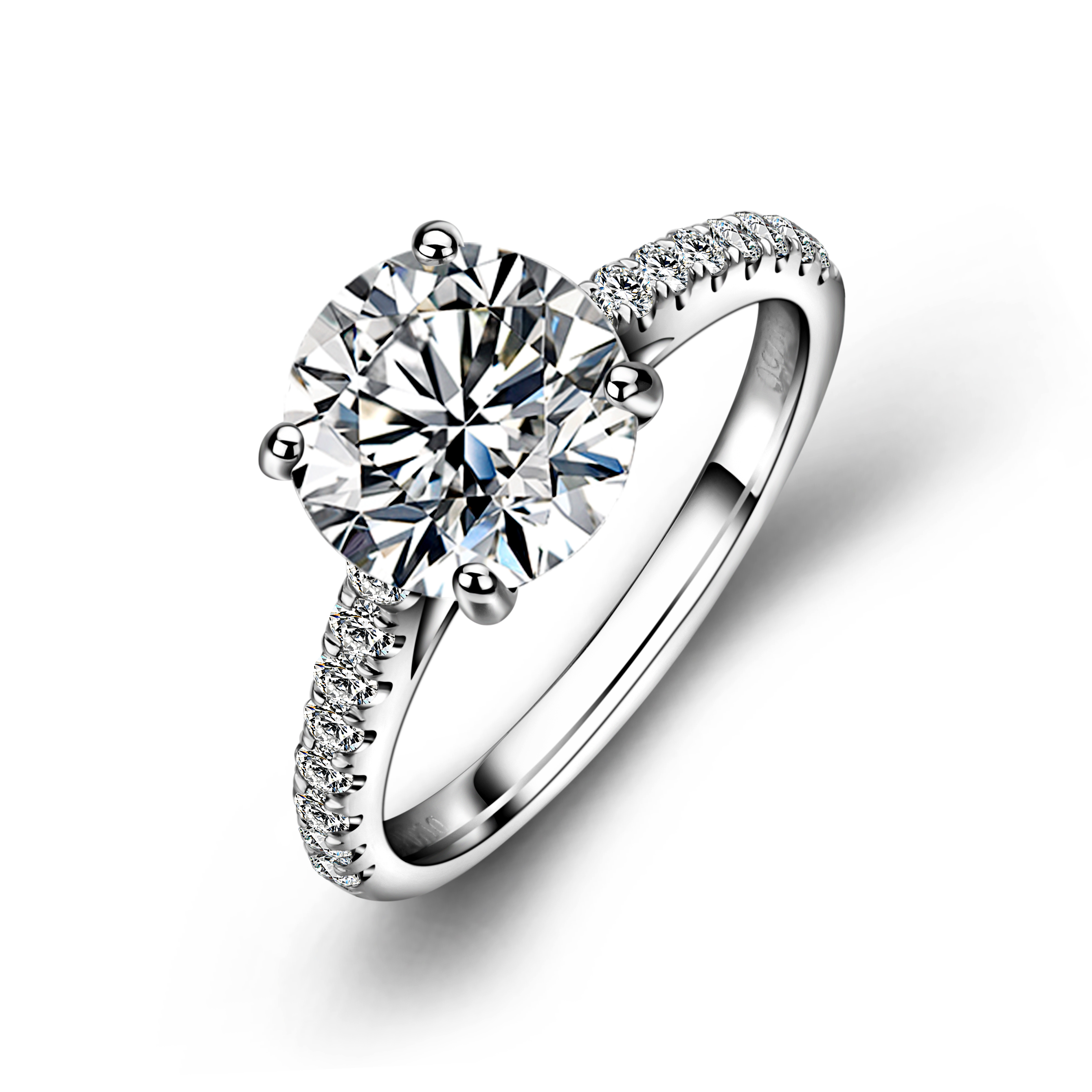 Starsgem hot sale round brilliant cut 1 carat moissanite engagement ring