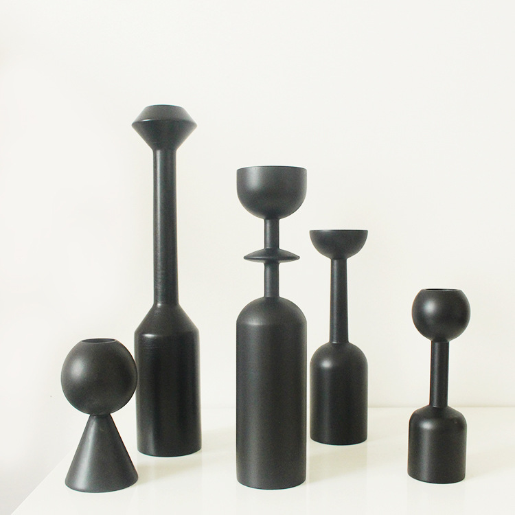 Factory Wooden Candle Holder Table Candlestick Home Decor Ornaments