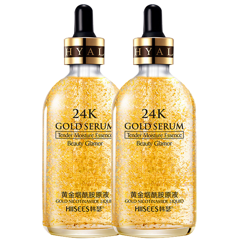 100 мл анти-старения отбеливающий 24k Gold уход за кожей лица Сыворотка