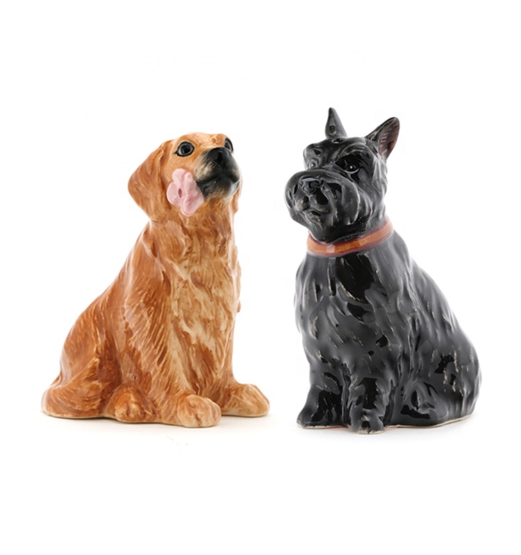 Wholesale 3d animal shaped Ceramic salt and pepper set shakers set