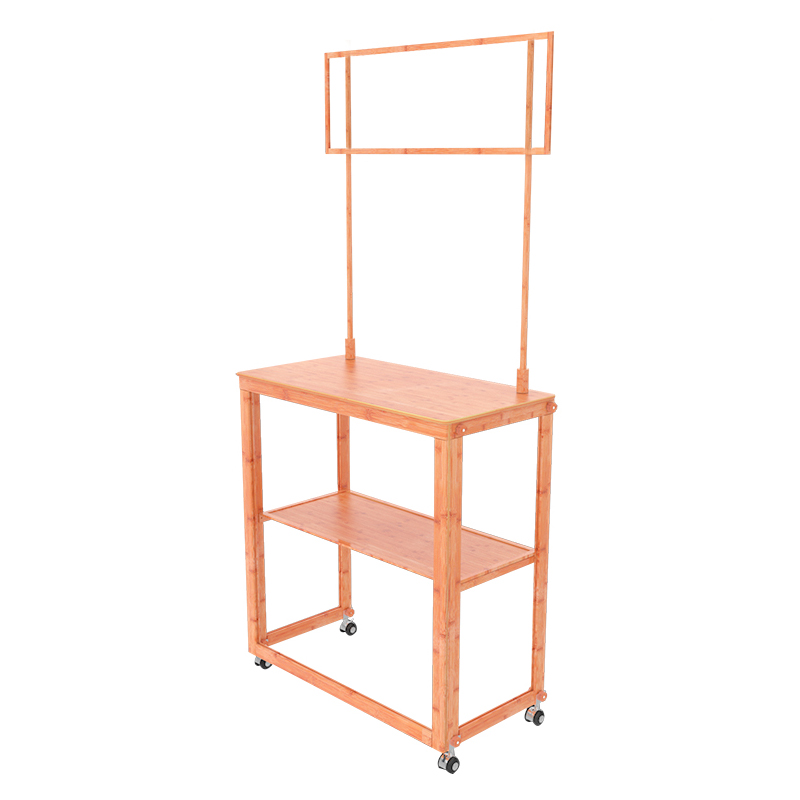 Promotion Booth Counter Table Bamboo Display Stand Desk for Events