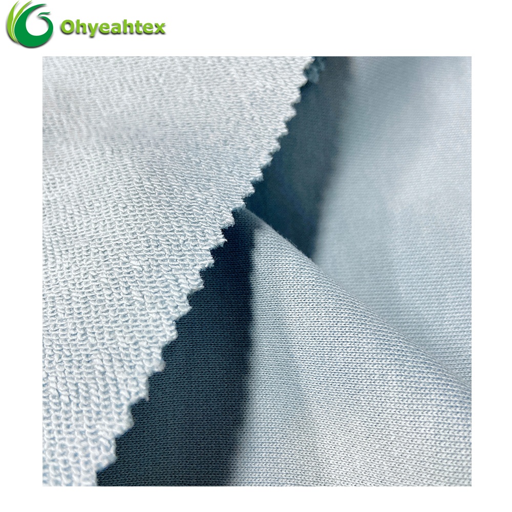 Super Heavy Organic French Terry 100% Cotton Fabric For Hoodies