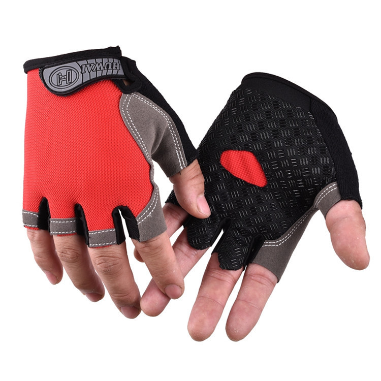 Unisex Mountain Bike Half Finger Biking Cycling Fitness Shock Absorbing Gel Pad Breathable Cycle Racing Gloves
