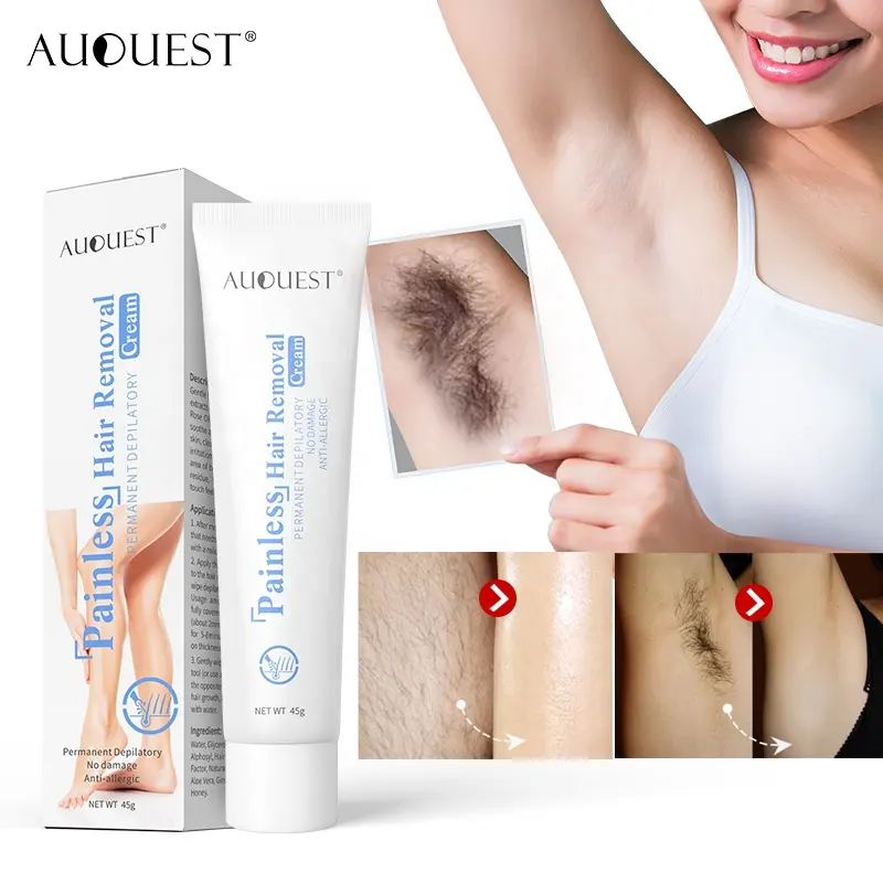 OEM Healthy Permanent Home Use Hair Removal Ladies Cream facial hair body hair removal cream