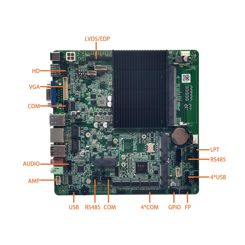 DDR4 memory J4125 AIO thin itx motherboard 1 LAN 6 COM j4125 AIO itx motherboard