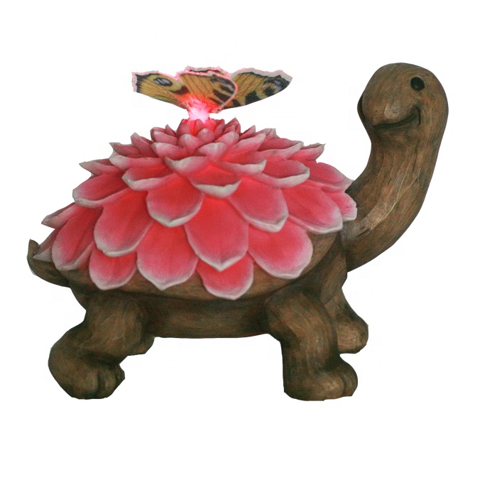 Resin Solar Turtle Animal Garden Statue Decoration Lights Tortoise Animals