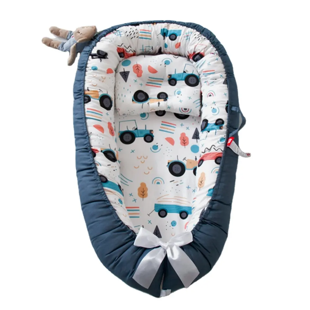 Adjustable Newborn Lounger Crib Ultra Soft Cotton Baby Lounger Baby Nest Bed//