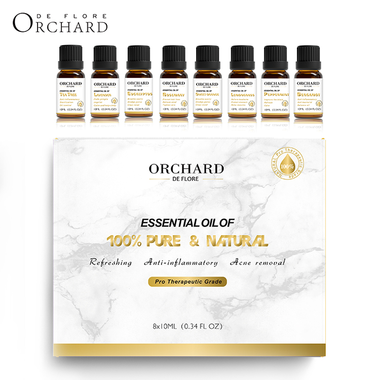 10ml *8 oil for soap making aromatherapy beauty spa aroma diffusser 100% pure body essential oil  new  set with box packaging