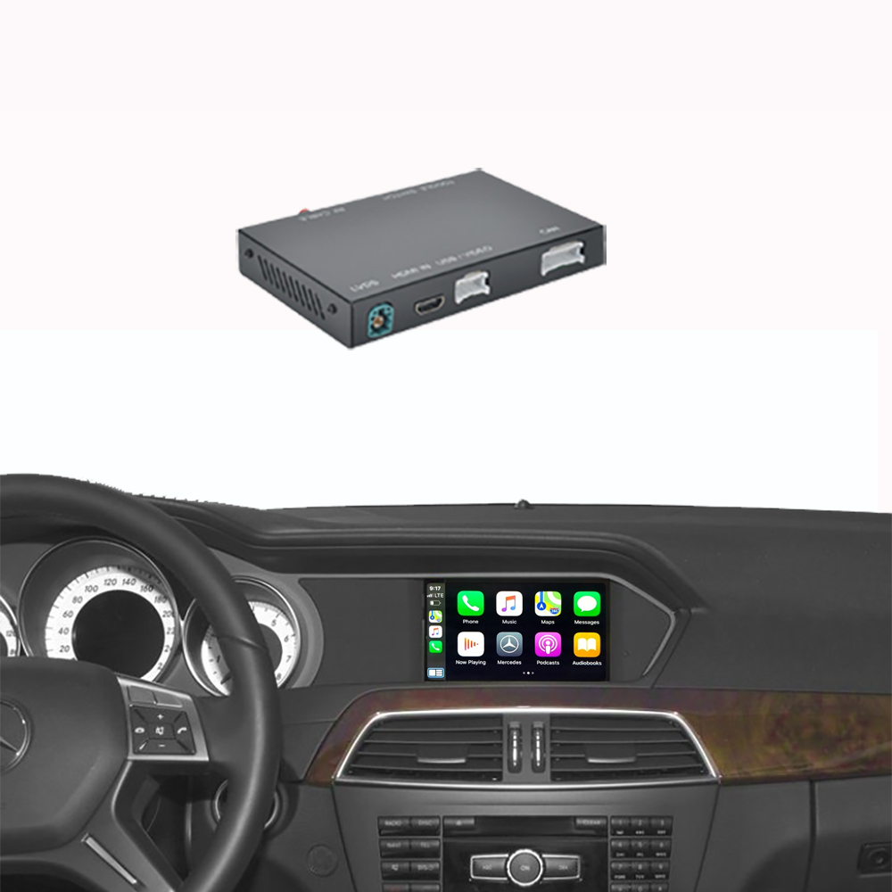 Беспроводное радио CarPlay для Mercedes Benz C-Class W204 2011-2014 с Android Авто Mirror Link AirPlay, воспроизведение автомобиля, функция Youtube