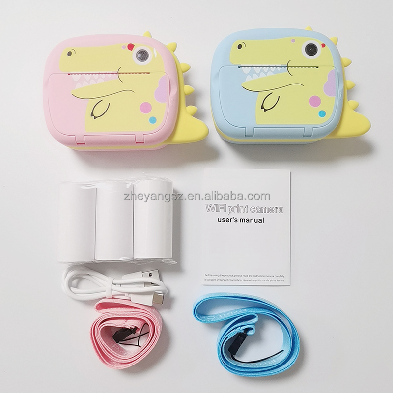 800mAh Photography / Video / Print recording function Cute shape kids kids camera instant print