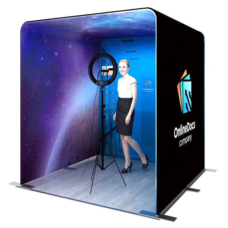 Quick installation aluminum alloy frame fabric live broadcast backdrop stand