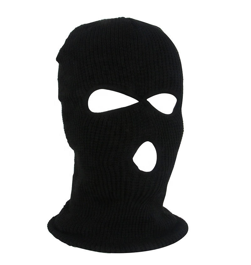 Amazon Hot Selling Winter Anti-cold Riding Mask Outdoor Sports Knitted Designer Neon Balaclava Three Hole Ski Mask