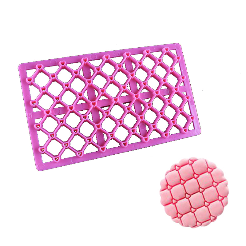 Kitchen Accessories Heart Molds Biscuits Printing Pad Texture Template Cake Cookie Cutter DIY Mold Christmas Baking