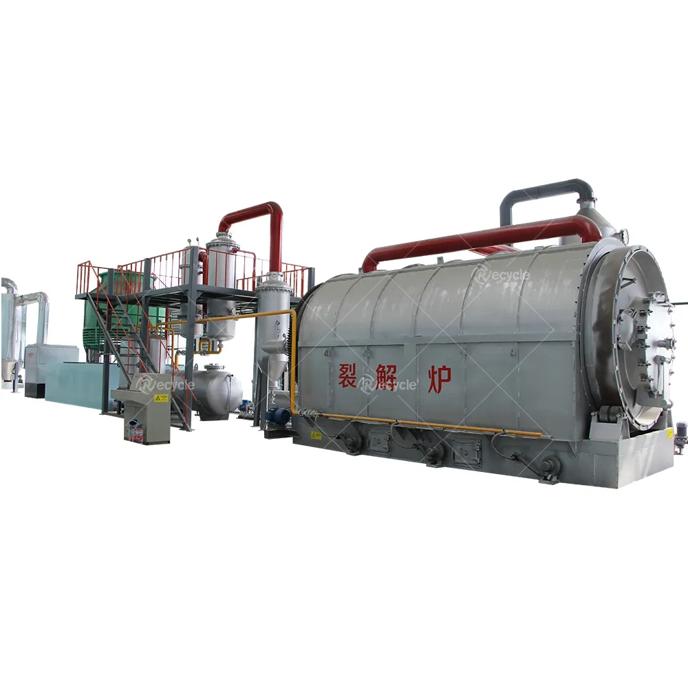 Continuous Waste Tire Recycling Equipment Tyre Pyrolysis Plant for Sale