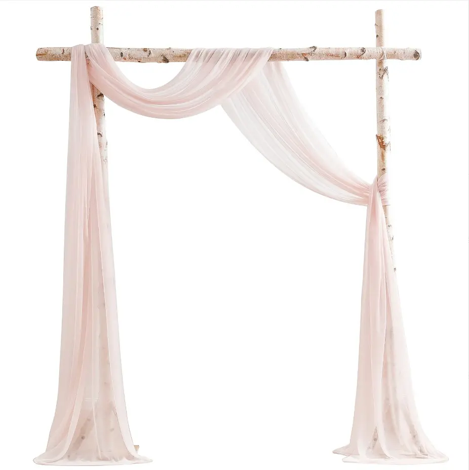 Sheer Organza Window Scarf Drapes Curtains Window Valances for Birthday Party