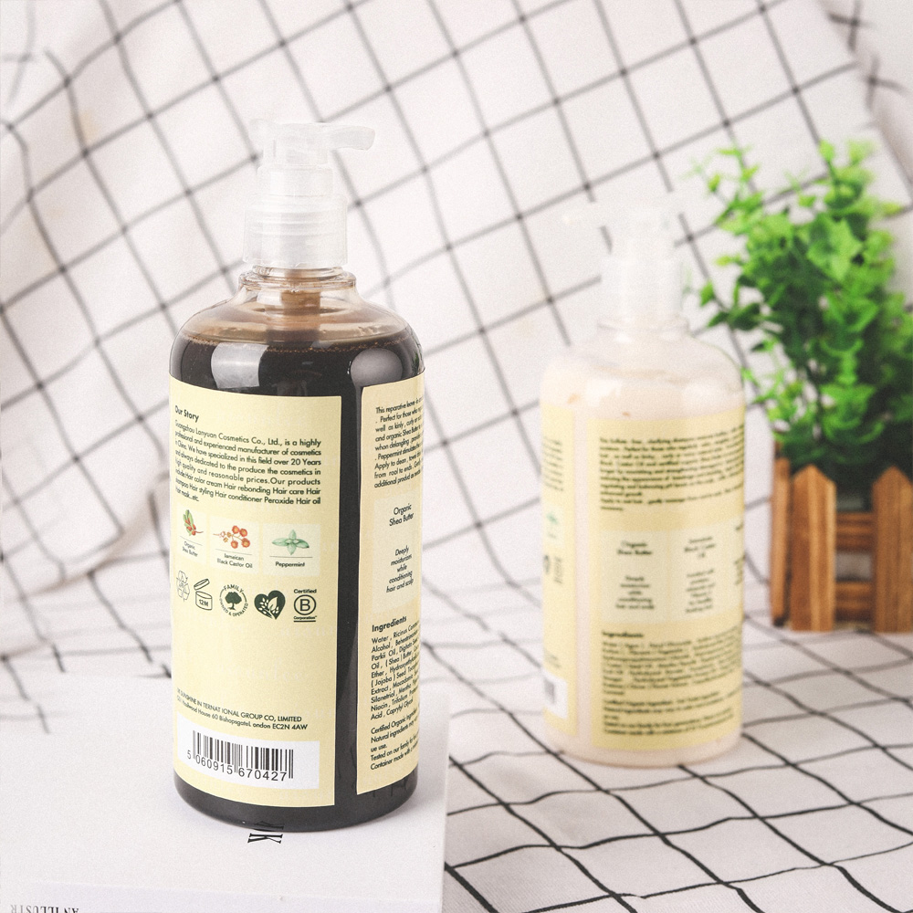 Customized Logo Private Label Natural Organic Professional Salon Products Black Castor Oil Hair Care Sets