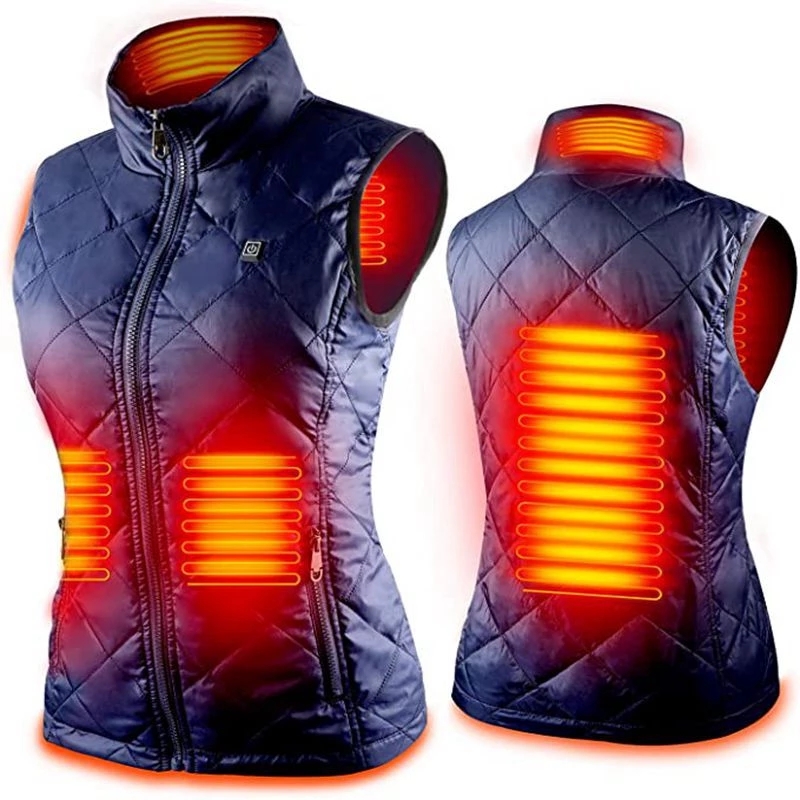 Sidiou Group Autumn Winter Heating Vest Cotton Vest Flexible Thermal Gilet USB Infrared Electric Heat Vest Women
