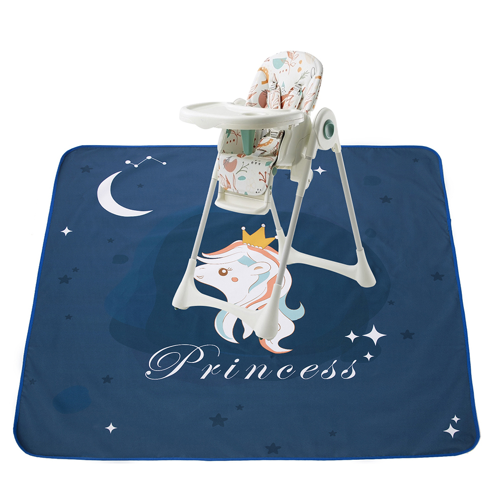 Baby Splat Mat for Under High Chair 51 x 51 Inch Splash Mat Waterproof and Washable Spill Mat Anti-Slip Floor Protector