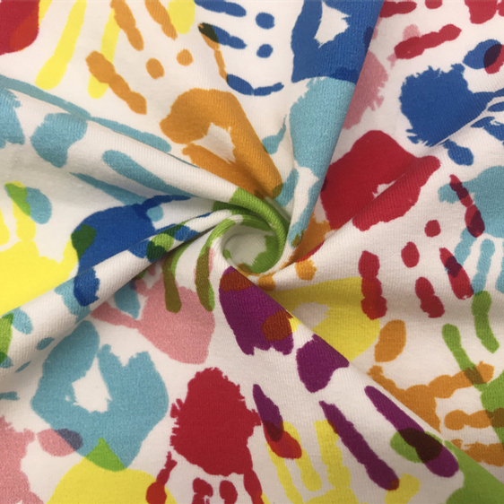 Low MOQ Custom Cotton lycra Fabric Digital Printing Christmas Fabric Cotton Printed Fabric