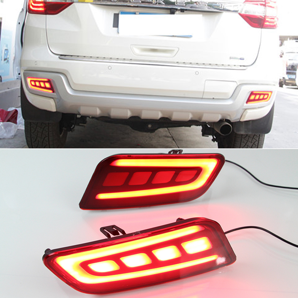 Car LED Bumper Light Brake Light Turn Signal Reflector Car LED Rear Fog Lamp For Ford Everest 2016 2017 2018