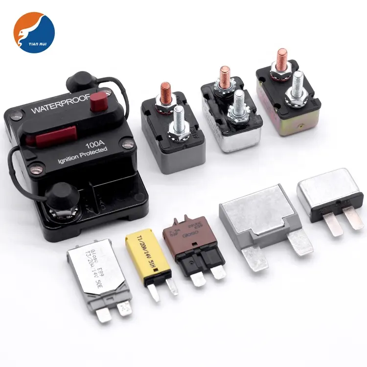 Waterproof Audio Stud Blade Type Automatic Manual Modified Reset Automotive Circuit Breaker for Motor Boat Vehicle Truck