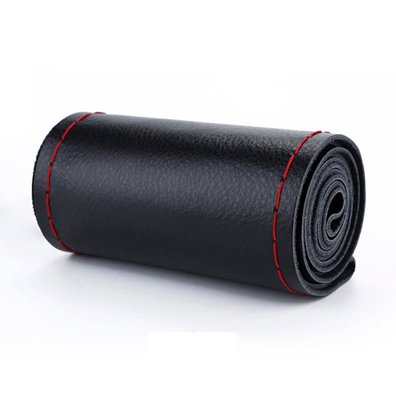 Customized Microfiber Lychee Pattern Car Steering Wheel Protective Cover Auto Parts