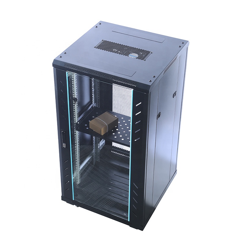 Сделанные на заказ стеклянные сетчатые дверные шкафы 12U 16U 24U 42U gpu 24 bay cccam серверная стойка