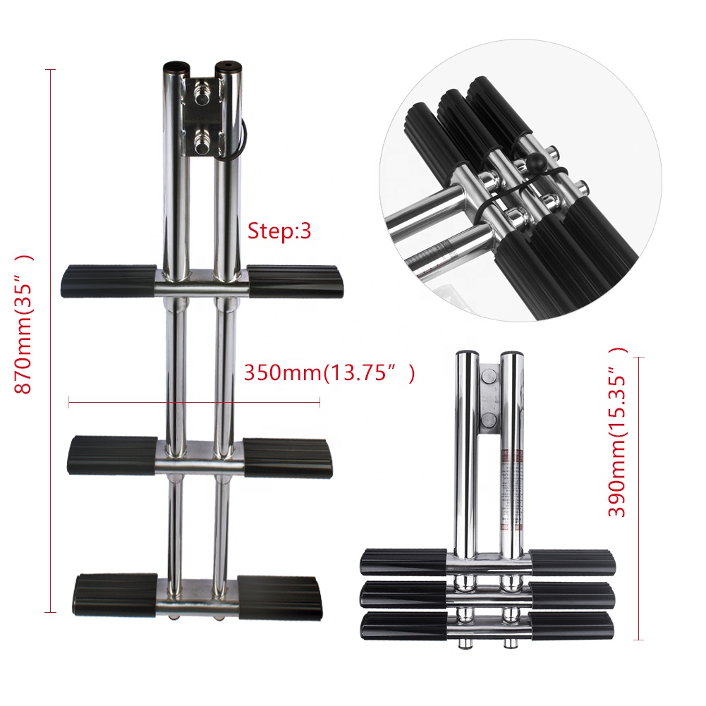 Marine Extension Swim Ladder Stainless Steel Foldable Ladder Telescoping Dive Ladder